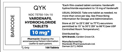 QYK VARDENAFIL HYDROCHLORIDE 104-10.jpg QYK VARDENAFIL HYDROCHLORIDE 104 10